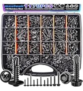 mxuteuk 1170PCS #8#10 Self Tapping Screws for Metal,410 Stainless Steel Self Drilling Screws,Trus...