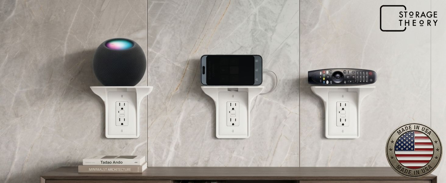 top warehouse open box Cable management Wall mounted Declutter bathroom outlet charging station