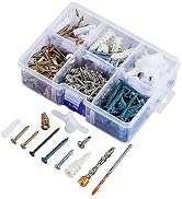 wensilon Multi-Purpose Wall Anchor Set 367PCS, Drywall Anchor kit-for Aluminum, Iron, Wood, Drywa...