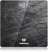 Healthkeep Digital Bathroom Scale, High Precision, with Step-On Technology, LED Display, Slim Des...