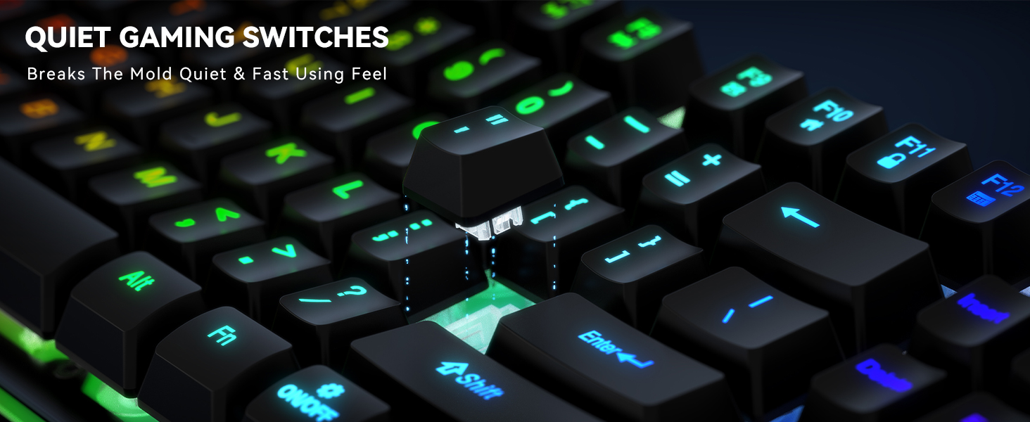 104 keys wired RGB gaming keyboard