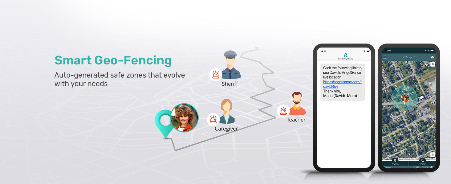 gps tracker dementia elder personal safety caregiver monitoring location tracking emergency alert