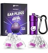 Reure High Fidelity Concert Ear Plugs, Noise Cancelling Silicone Ear Plugs 2 Pairs Great for Conc...