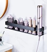 Hair Tool Organizer for Wall Mounted Curling Iron Holder, Hair Dryer Holder for Curling Iron Acce...