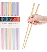 GLAMFIELDS Chopsticks Reusable Dishwasher Safe, 5 Pairs Premium Chopsticks for Sushi Japanese Mat...