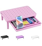 WALI Computer Monitor Stand with Storage, Desk Monitor Riser 3 Height Adjustable, Laptop Riser wi...