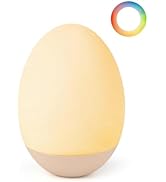 Egg Baby Night Light for Nursery &amp; Breastfeeding – Portable Touch Light with 7 RGB Colors, Steple...
