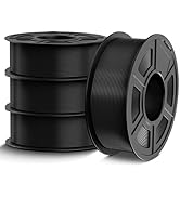 TECBEARS PETG Filament 1.75mm, 3D Printer Filament PETG Black Bundle, Strong Toughnes, 4 * 1KG(13...