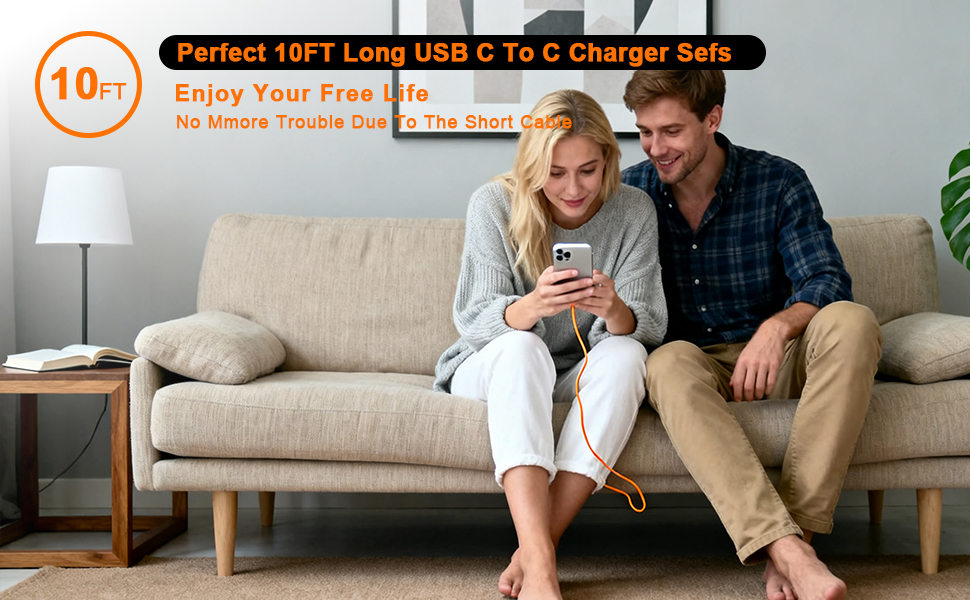 10FT long USB C cable