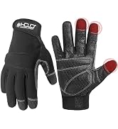 HANDLANDY Work Gloves for Men &amp; Women, Utility Mechanic Working Gloves Touch Screen, Flexible Gar...