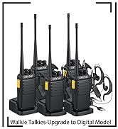 eSynic 5Pack Walkie Talkies 5KM Long Range Digital Walky Talky USB C Rechargeable Long Battery Li...