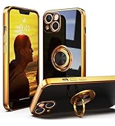 IDweel iPhone 15 Case,iPhone 15 Case with 360°Ring Holder Stand Magnetic Kickstand,Lightweight Sl...