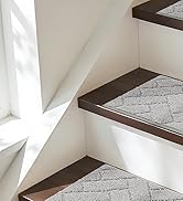 BEQHAUSE Edging Stair Treads for Wooden Steps 9" x 28", Non Slip Carpet Stair Treads Indoor Stair...