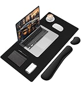 FreeNook Mouse Pad with Wrist Rest Support, Keyboard Wrist Rest and Mouse Pad Set, Desk Mat for K...