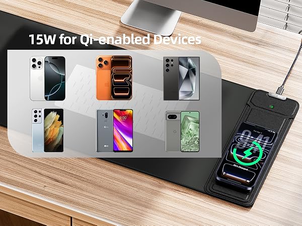 wireless charger mouse pad