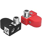 Recoil BTO Solid Brass Positive Negative Battery Terminals with Adaptor Collars, 1X0/2/4 Gauge &amp; ...