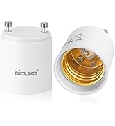 DiCUNO GU24 to E26 Adapter, GU24 LED Light Bulb Pin Base to E26 Standard Medium Socket Converter,...