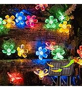 oopswow Solar Flower String Lights,2PACK 50 LED Solar Fairy Light Outdoor Waterproof, Cherry Blos...