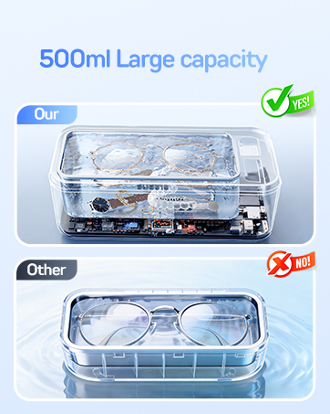 Tri-frequency 50/55/60kHz Ultrasonic Jewelry Cleaner