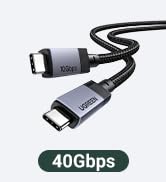 UGREEN 240W USB C Cable, 40Gbps USB C Cable USB4.0 GEN3 8K 60Hz PD 3.1 Video Cable Compatible wit...