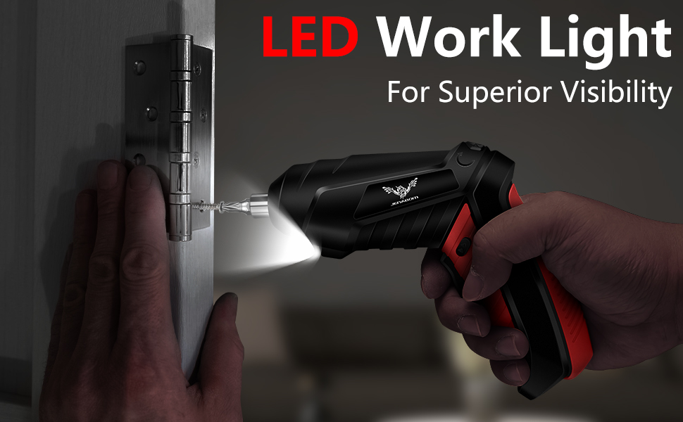 Cordless electric screwdriver with LED Light