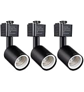 mirrea J Type Track Lighting Head to E26 Medium Screw Base Adapter Light Direction Adjustable Pac...