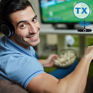 Bluetooth wireless transmitter tv television pc computer home stereo optical