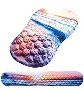 Mouse Pad Wrist Support, Laokiiy 2 in1 Keyboard Wrist Rest+ Ergonomic Mouse Pad, Non-Slip Wrist R...