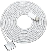 DERLULU Magnetic Charger Cable for MacBook Air &amp; Pro, 6.6FT USB-C to Magnetic Cable Compatible wi...