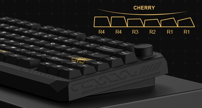 Wireless Gaming Keyboard Black Knob, 75% Aluminum Mechanical Keyboard QMK/VIA