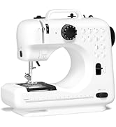 Verdanika Beginner Sewing Machine, 12 Built-in Stitches with Foot Pedal, 2-Speed Control, Portabl...