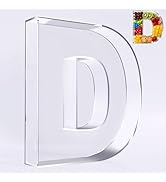 Ledido 10’’ Acrylic Letter Charcuterie Board Box, Reusable Fillable Serving Tray for Candy Cake F...