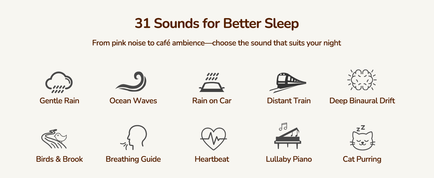 31 Sounds for Better Sleep