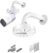 Collection of white plastic mounting brackets, connectors, and hardware components shown from various angles with installation configurations.
