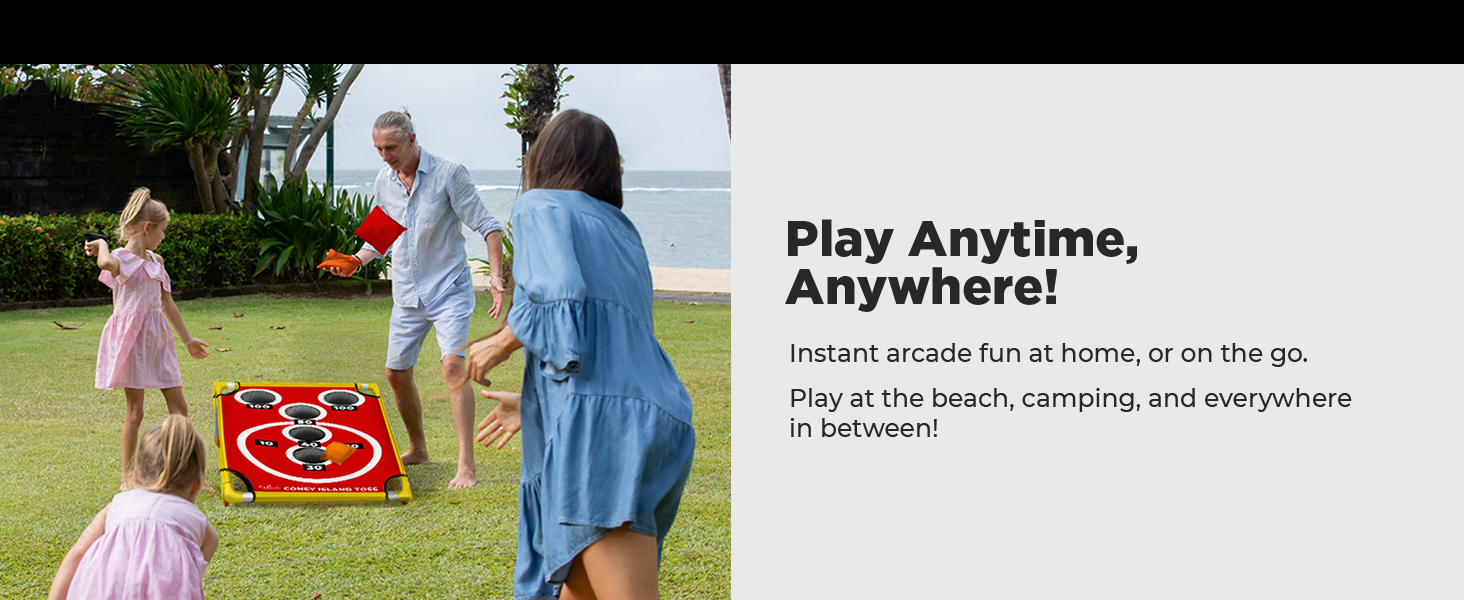 The bean toss game is the top game for outdoors among corn hole games and outdoor games for kids.