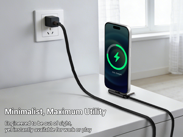 Invisible Holder Charger Cable