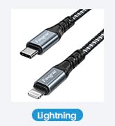Fasgear USB-C to Lightning Cable 6ft - 1 Pack Long MFi Certified Braided USB C to Lightning PD Fa...