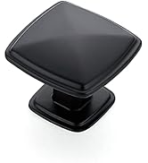 Ravinte 25 Pack Matte Black Kitchen Cabinet Square Knob Single Hole Cabinet Hardware for Dresser ...