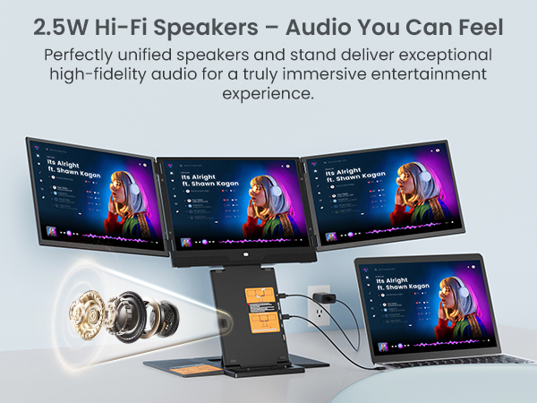 2.5W Hi-Fi Speakers - Superior Sound Quality Guaranteed