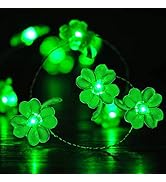 BOHON Decorative Lights Shamrocks LED String Lights Battery Operated with Remote 10 ft 40 LEDs Lu...
