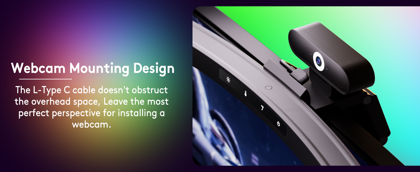 the clip’s flat top doubles as a camera base, keeping your webcam for calls and streaming
