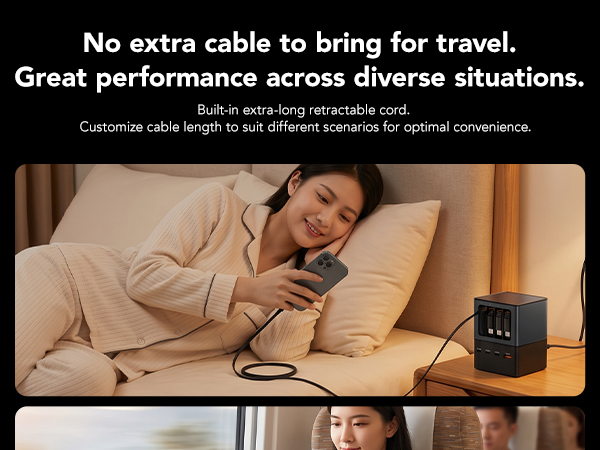 charging station retractable cables