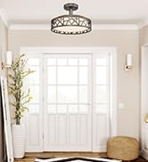VICNIE Semi Flush Mount Ceiling Light, 14inch Close to Ceiling Lighting, 20W LED Dimmable Lamp Fi...