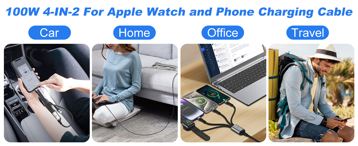 multi charging cable for apple watch