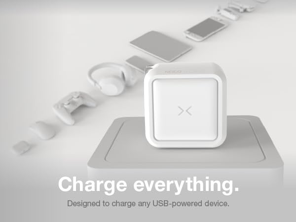 Charge everything - smartphones, tablets, laptops, headphones, earbuds, speakers, gaming controllers