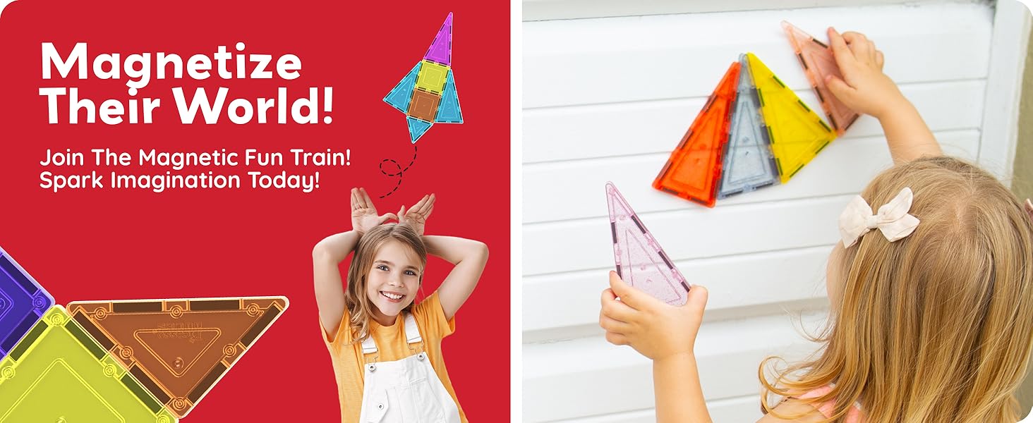 Educational Magnetic Tiles Sensory Montessori Toys for Toddlers Magnet Building Blocks learning Gift
