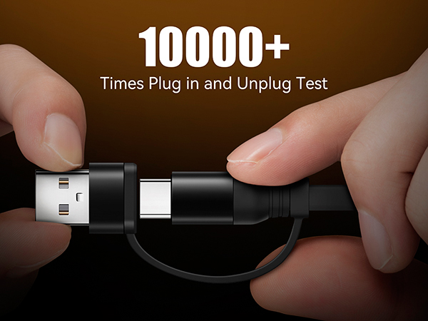 usb c multi charging cable 4ft