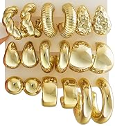 chunky gold earrings