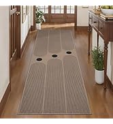 Tangsoo Rainbow Easy Jute Rug 2x6 Washable Runner for Hallways,Non-Slip Thin Farmhouse Carpet Mod...