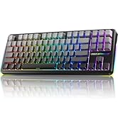 AULA F87 Pro Keyboard, Tri-Mode Bluetooth/2.4GHz/USB-C Gasket Hot Swappable Custom Mechanical Key...